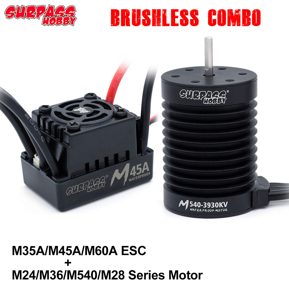 RC M2430/M2435/M2440 มอเตอร์ไร้แปรงกันน้ํา w/ M35A ESC Combo สําหรับ Wltoys 1/16 1/18 RC รถบรรทุก Mo