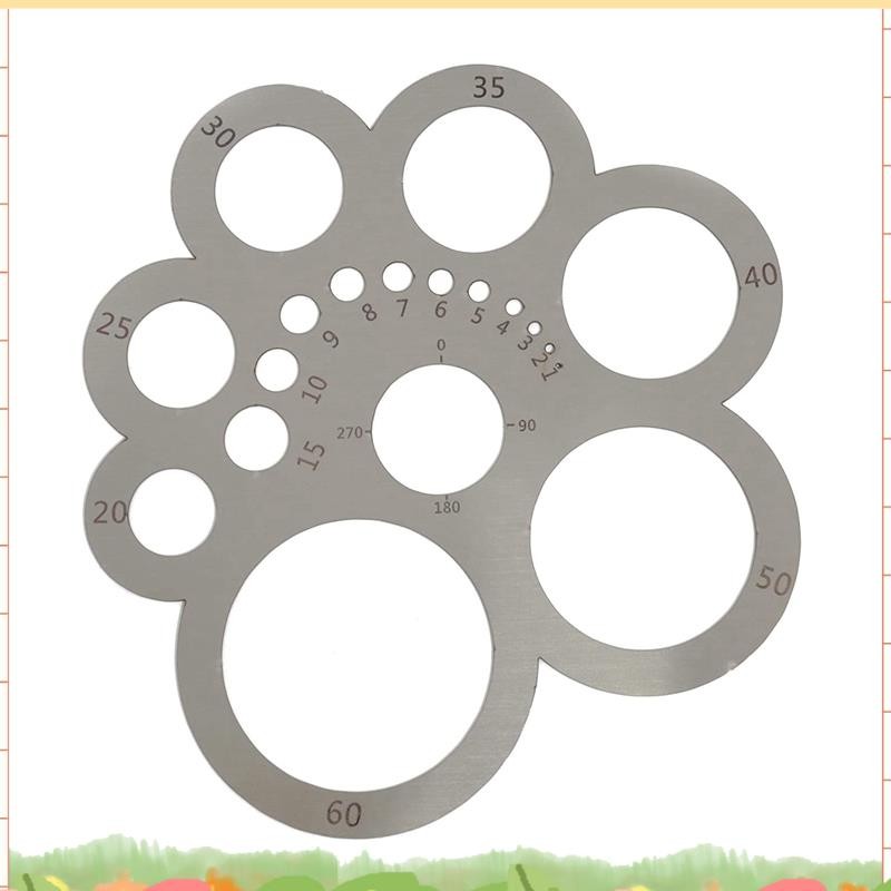 Super Leather Cutting Tool เครื่องตัดมุม Circle Drawing Template ไม้บรรทัดโลหะสําหรับ Leathercraft ง