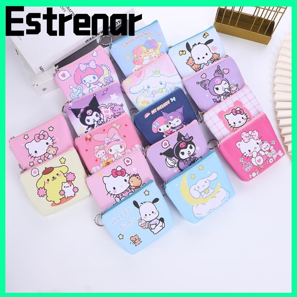 กระเป๋าใส่เหรียญ ESTRENAR กระเป๋าซิปมินิพิเศษ กระเป๋าถือการ์ตูน PU