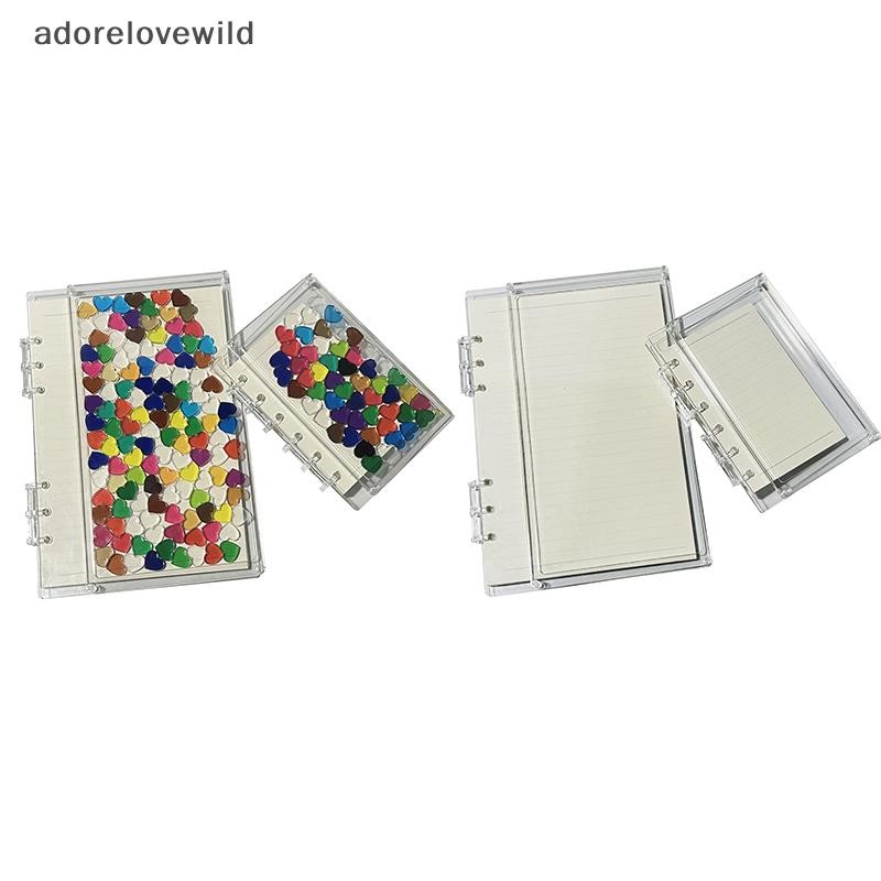 Adorelovewild A5/A7 โน้ตบุ๊ค 6 หลุมโน้ตบุ๊คหลวม Hand Ledger โปร่งใสอะคริลิคโน้ตบุ๊คไดอารี่หนังสือสํานักงานเครื่องเขียนโรงเรียน DIY sf