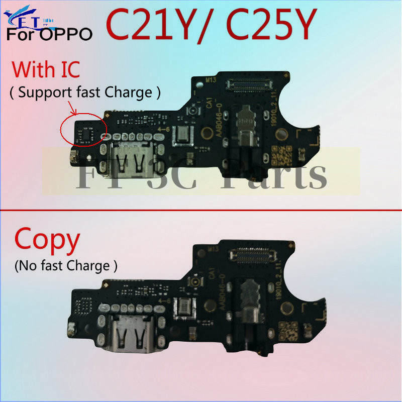 สําหรับ Realme C21Y C25Y USB Charger ชาร์จพอร์ต Dock Board พร้อมไมโครโฟน Flex Cable อะไหล่