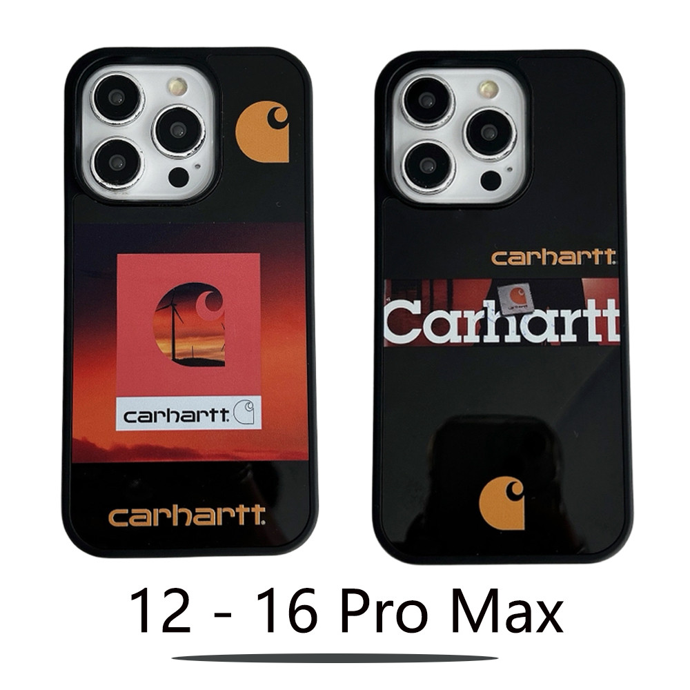 กระจกแม่เหล็กแฟชั่น Carhartt เคสโทรศัพท์แบบแข็งสําหรับ iPhone 16 15 14 13 12 Pro Max กันกระแทก Cape