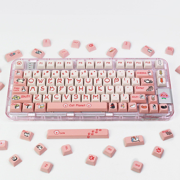 keycaps keycap ไทย แป้นพิมพ์ Cat Planet XDA แป้นพิมพ์แบบกลไกแป้นพิมพ์แบบปรับแต่งบุคลิกภาพน่ารักระเหิ