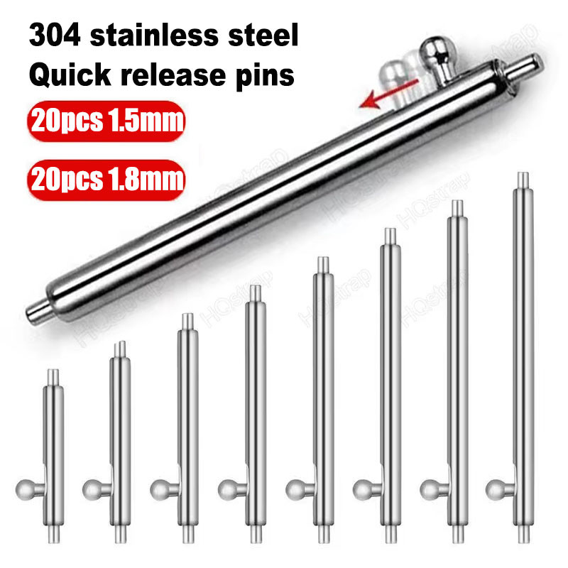 40ชิ้นนาฬิกาวงฤดูใบไม้ผลิขาด่วนที่วางจําหน่าย304สแตนเลสสปริงบาร์สายลิงค์ หมุด 12