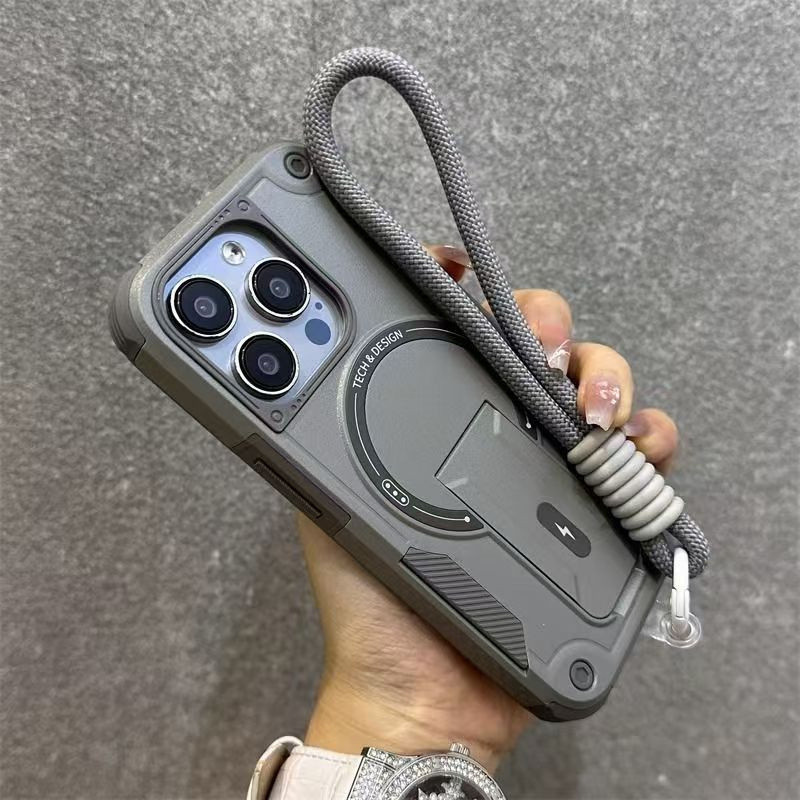 สำหรับ Samsung S25อัลตร้าพลัสกันกระแทกเกราะแม่เหล็กพับผู้ถือสายรัดข้อมือกรณีเชือกเส้นเล็กสำหรับ Samsung S24อัลตร้าพลัสขาไร้สายชาร์จทนทานฮาร์ดปกหลัง - รูปที่ 6