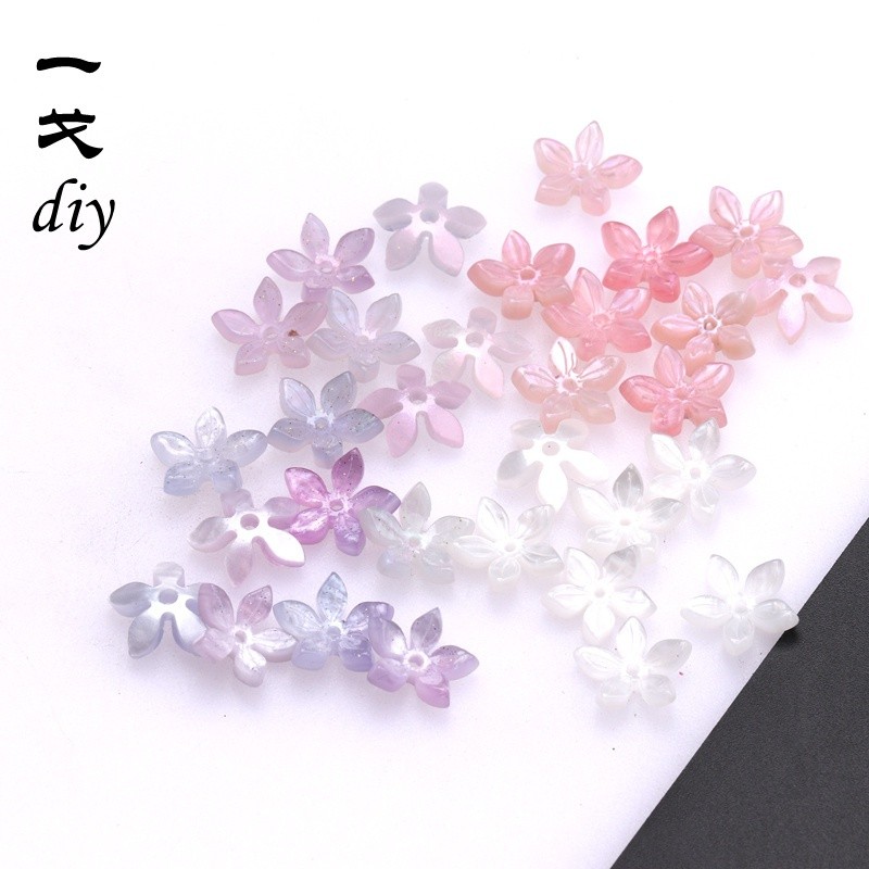 5ชิ้น1ชิ้นดอกไม้ห้ากลีบคุณภาพสูงอะซิเตท DIY ปิ่นปักผมทำด้วยมือวัสดุ gs2y