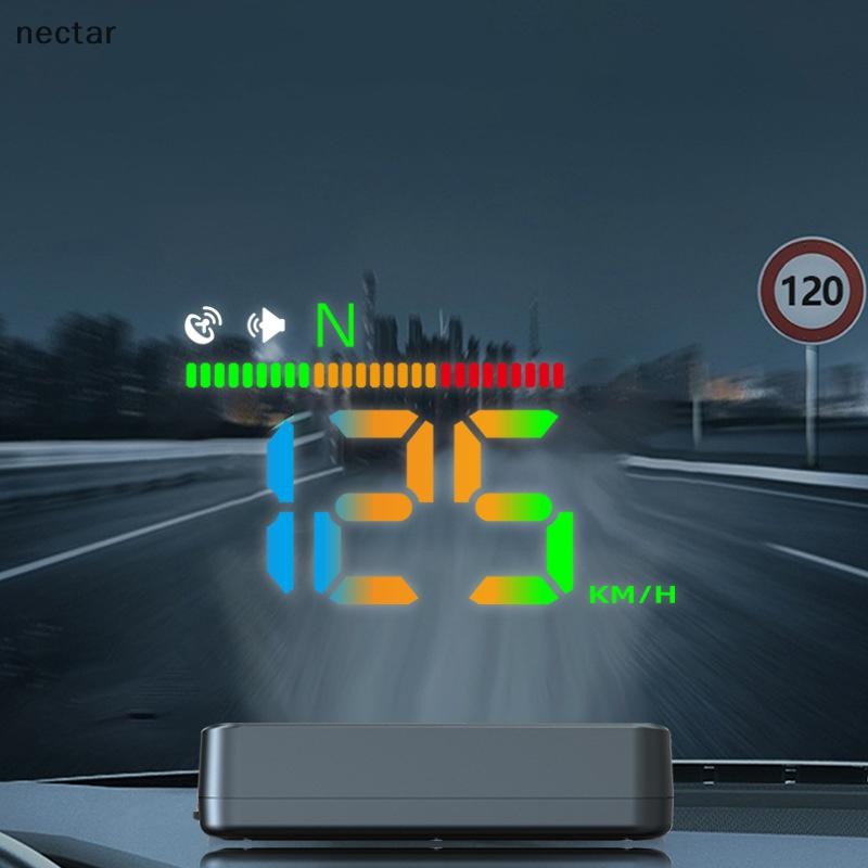 Tar LED รถ Speedometer HUD ยานพาหนะกระจกความเร็วเมตร Head-Up จอแสดงผลโปรเจคเตอร์ GPS ตําแหน่งเข็มทิศ Overspeed Alarm รถบรรทุก N