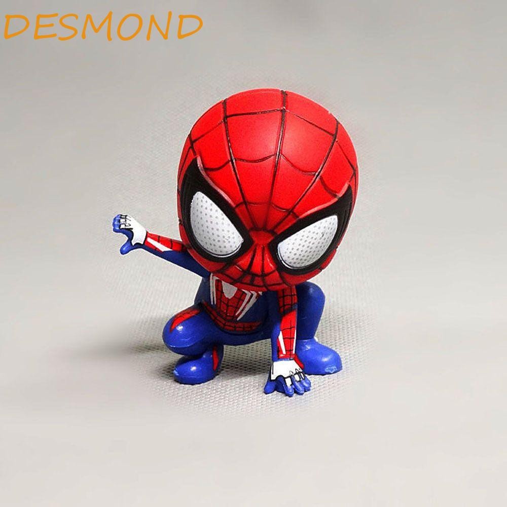 Desmond Spiderman Action Figures Marvel Hero 8 ซม.ตุ๊กตาของเล่น Miniatures Spiderman การ์ตูนอะนิเมะตุ๊กตาเครื่องประดับ