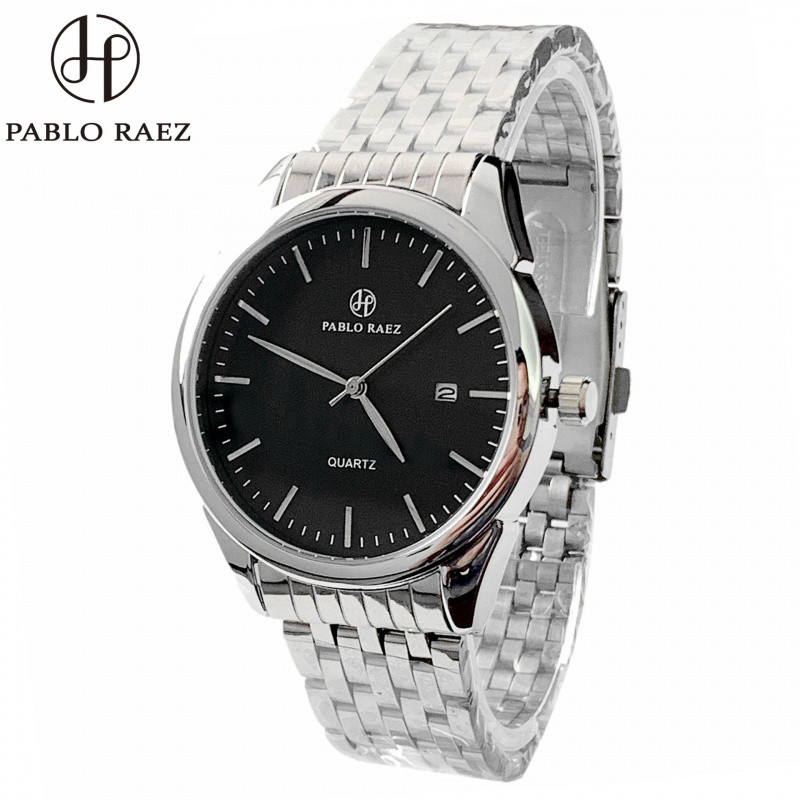 PABLO RAEZ นาฬิกาผู้ชายคุณภาพสูงธุรกิจนาฬิกาควอทซ์กันน้ําเรียบง่าย
