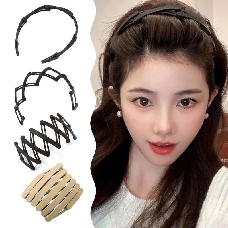 ที่คาดผมแบบพับได้ ที่คาดผมแบบยืดหดได้ พกพาสะดวกและไม่เปลืองพื้นที่ ที่คาดผม และเครื่องประดับศีรษะ