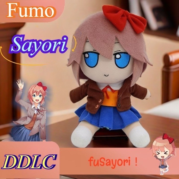 Doki Doki Literature Club Sayori Natsuki ตุ๊กตาของเล่นตุ๊กตาของขวัญสําหรับเด็กตกแต่งบ้านตุ๊กตาของเล่