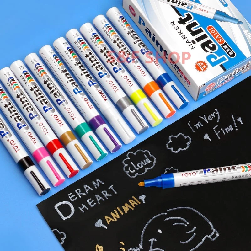 ปากกาเขียนยาง TOYO Paint ปากกาอเนกประสงค์ เขียนล้อรถยนต์/พลาสติกและอื่นๆ **ของแท้**#ปากกาเขียนยาง #ปากกาเขียนเหล็ก