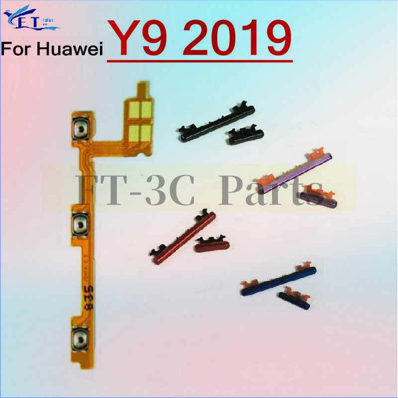 สําหรับปุ่มเปิดปิดของ Huawei Y9 2019 ชิ้นส่วนเปลี่ยนกุญแจปุ่มด้านข้าง