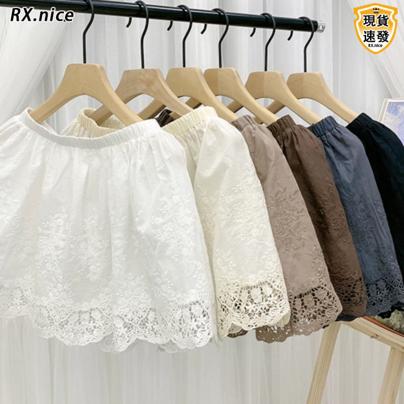 RX.nice Butt Curtain Layered ด้านนอกลูกไม้กระโปรงฤดูใบไม้ร่วงฤดูหนาวเสื้อกันหนาวเสื้อกันหนาวด้านในสะโพก-Covering Petticoat สไตล์ฝรั่งเศสสีขาวกระโปรงเอวสูงผู้หญิง