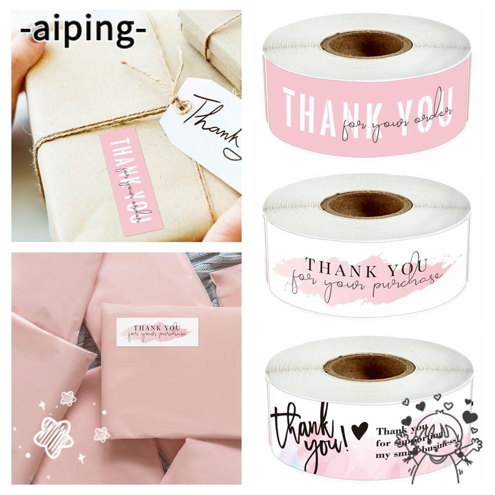 Aiping 120 ชิ้น/ม้วนสําหรับการสั่งซื้อของคุณ 1*3 นิ้วห่อของขวัญขนาดเล็กธุรกิจบรรจุภัณฑ์ Decals