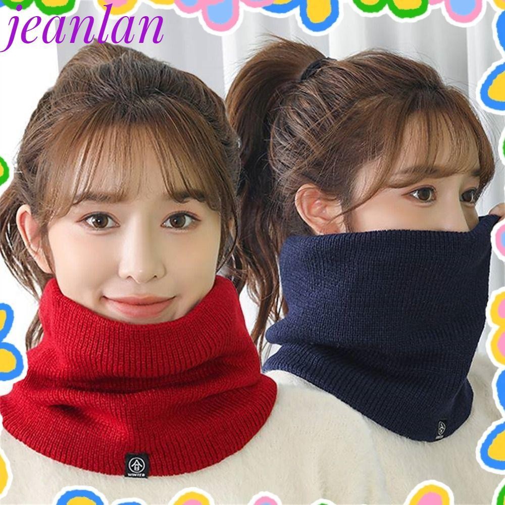 Jeanlan ผ้าพันคอ ผ้าวูล แบบหนานุ่ม ให้ความอบอุ่น แฟชั่นสําหรับผู้ชาย และผู้หญิง