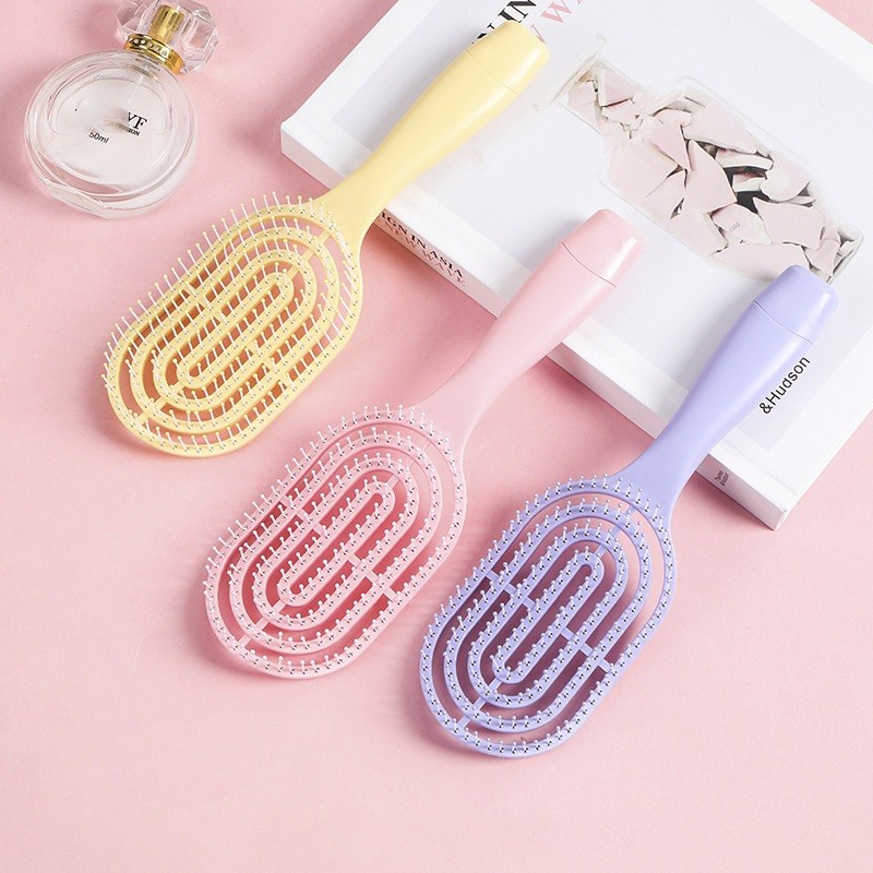 Xinzhi Soothing Pressure Elastic Comb นวดผ่อนคลายหวีผมแบบพกพาแปรงผม Scalp Treatment Hairdressing จัดแต่งทรงผมเครื่องมือ