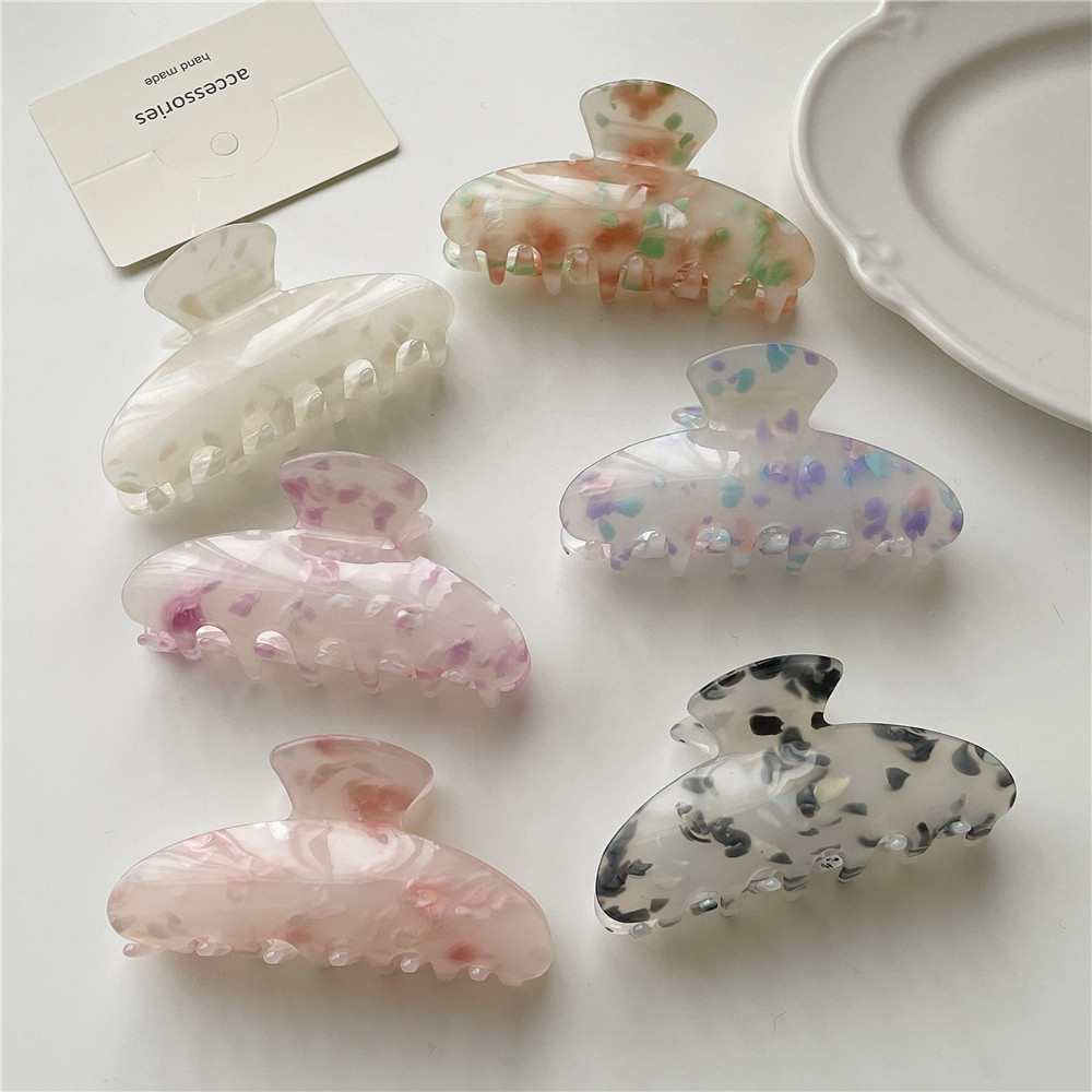 กิ๊บติดผมอะคริลิคด้านหลังหัว สไตล์เรียบง่าย สำหรับผมขนาดกลาง พร้อมคลิปยึดแน่น