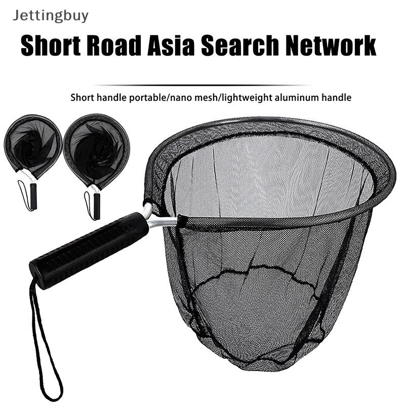 [Jettingbuy] Fly Fishing Landing Net พร้อมที่จับทนต่อการกัดกร่อนของขวัญตาข่ายไม่ผูกปมสําหรับเพื่อนและครอบครัวและชาวประมงสต็อกใหม่