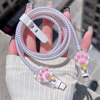 เคสป้องกันสายชาร์จ For PD 18W 20W ฝาครอบป้องกันสายชาร์จข้อมูล ที่ม้วนเก็บสาย ที่จัดระเบียบสายชาร์จ