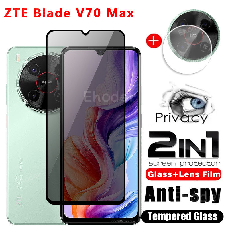 สําหรับ ZTE Blade V70 Max Design 4G 5G 2025 ความเป็นส่วนตัวกระจกนิรภัยป้องกันหน้าจอคลุมทั้งหมดฟิล์มป