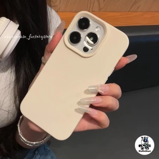 เคสหนัง For iPhone 13 16 Pro Max เคสนิ่ม TPU สีลูกกวาด เรียบง่าย For iPhone11 15 14 13 12 16 Pro max XS XR 7 Plus 8 Plus