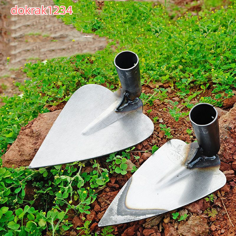 จอบร่องสามเหลี่ยมเหล็กแมงกานีส จอบขนาดใหญ่ จอบปากนกอินทรีหนา สันเขาปลูกผัก ดินร่วน ปุ๋ยเกษตร จอบเล็ก