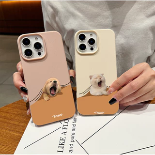 แอปเปิ้ลโทรศัพท์ ลูกสุนัขหาว สำหรับ iPhone เคสไอโฟน 13 12 11 PRO MAX X XS MAX 16 15 14 XR 7/8PLUS จัดส่งจากประเทศไทย
