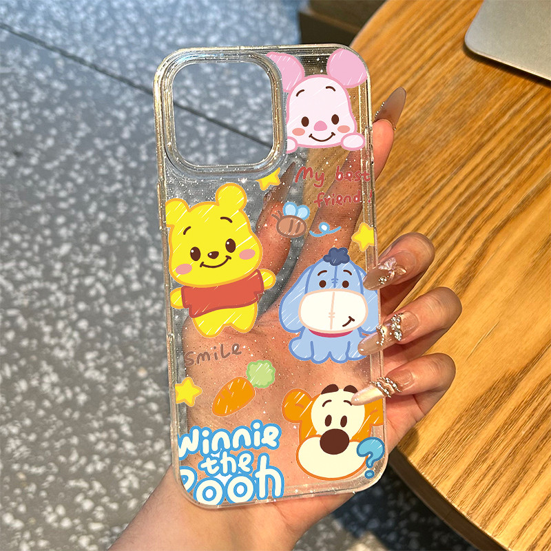 สำหรับ iphone 13 11 12 เคสไอโฟน 15 16 14 PRO MAX X XS MAX XR 7/8PLUS ตัวการ์ตูน แอปเปิ้ลโทรศัพท์ ส่งจากไทย เรืองแสง - รูปที่ 4