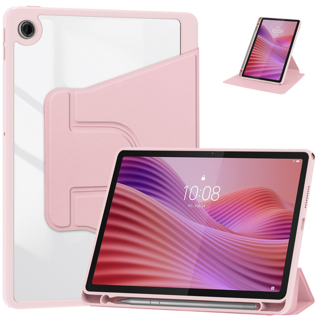 สําหรับ Lenovo Tab 2025 TB-311FU 10.1 "สําหรับ K10 2nd TB-311XU พร้อมผู้ถือปากกาพับขาตั้งโปร่งใส Fundas ฝาครอบป้องกันกรณี