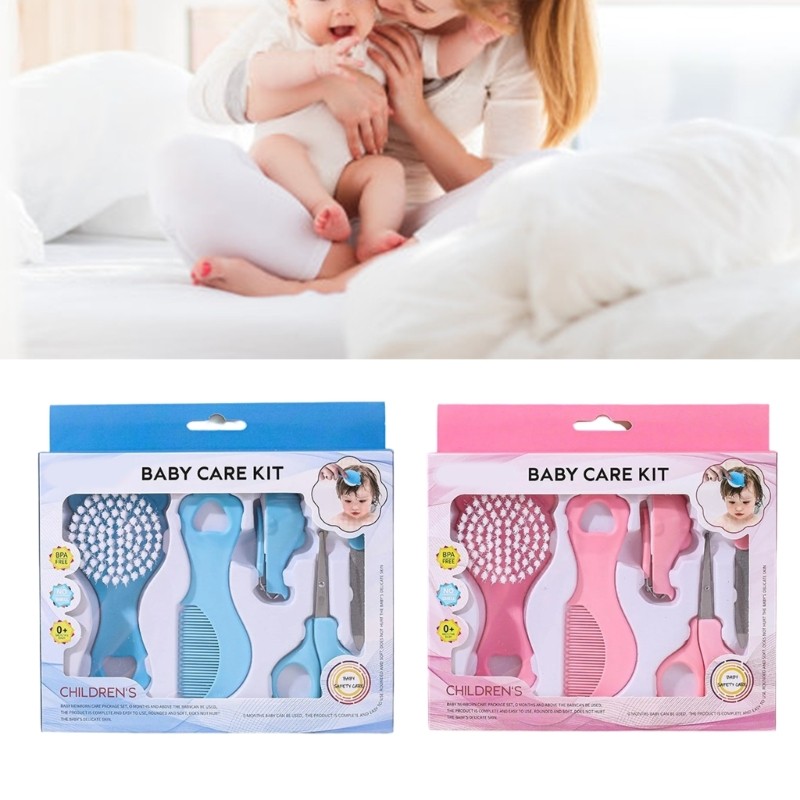 DE 5 ชิ้น Baby Grooming Kit สําหรับการดูแลผิวที่อ่อนโยนและทําความสะอาดง่ายด้วยเล็บ Trimmer