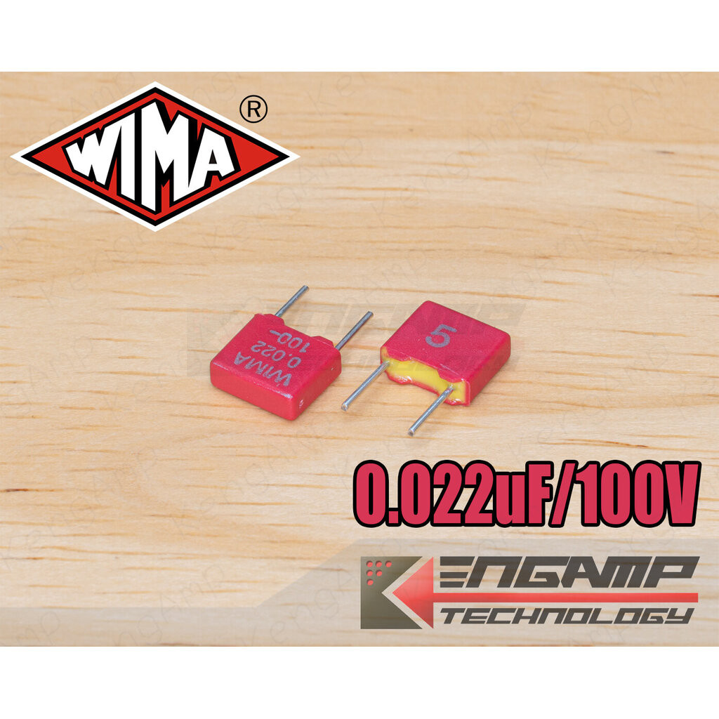 (10ตัว) [F-CAP] 0.022uF/100V 223J100V WIMA MKS2 5% 2.5x7.2 H6.5mm P=5mm