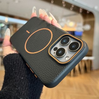 Litchi Leather Magnetic เคสทรศัพท์ For iPhone 13 เคส 11 15 14 16 Pro Max 12 XR X Xs 13promax 16promax เคสโทรศัพท์มือถือ