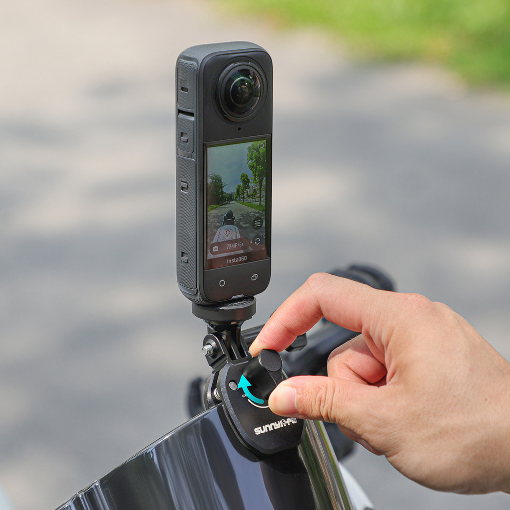 คลิปกระจกรถจักรยานยนต์สําหรับ DJI Action 5 Pro/GoPro13 12 11 10/กระเป๋า 3 กล้องกีฬาอลูมิเนียมสําหรับ Insta360 X4 Go 3S