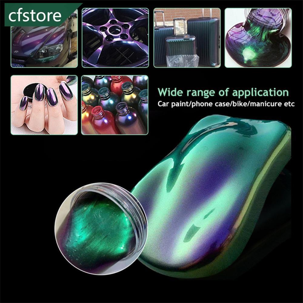 CSE 10g รถ Chameleon Pigment Powder เปลี่ยนสี Pigment ตกแต่งรถ Pearlescent Pigment Powder