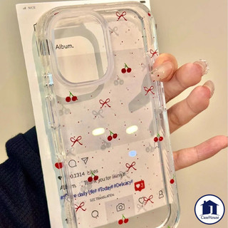 เคสใสนิ่มผูกโบว์สีแดงเชอร์รี่สด เข้ากันได้กับ VIVO Y15s Y17s Y21 Y21s Y36 Y16 Y20 Y02 Y15 Y12 Y17 Y27 Y22 Y11 Y12i Y35