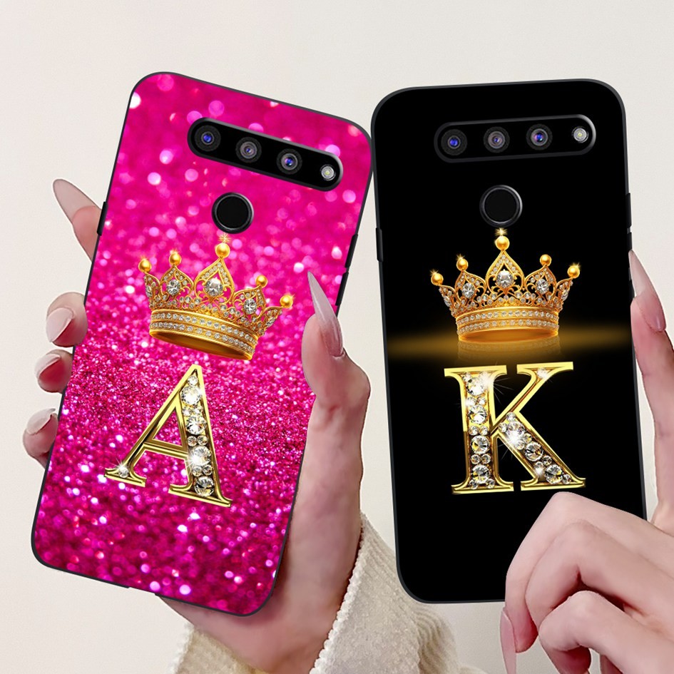 สําหรับ LG V50 ThinQ 5G ปลอก LM-V500 LM-V500N LM-V450 กันกระแทกซิลิโคนตัวอักษรน่ารักคู่เคสโทรศัพท์สํ