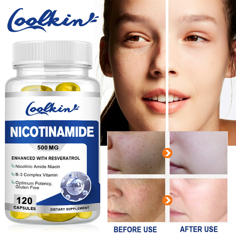 Coolkin Nicotinamide (วิตามินบี 3) พร้อม Resveratrol, Cellular Energy & NAD+ รองรับ สูตรต่อต้านวัย