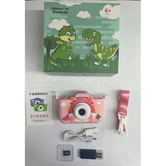 1080P เด็กกล้องดิจิตอลน่ารักกล้องวิดีโอดิจิตอลสําหรับเด็ก Dual เลนส์ 2.0 นิ้วหน้าจอ IPS 48M ภาพถ่ายแ