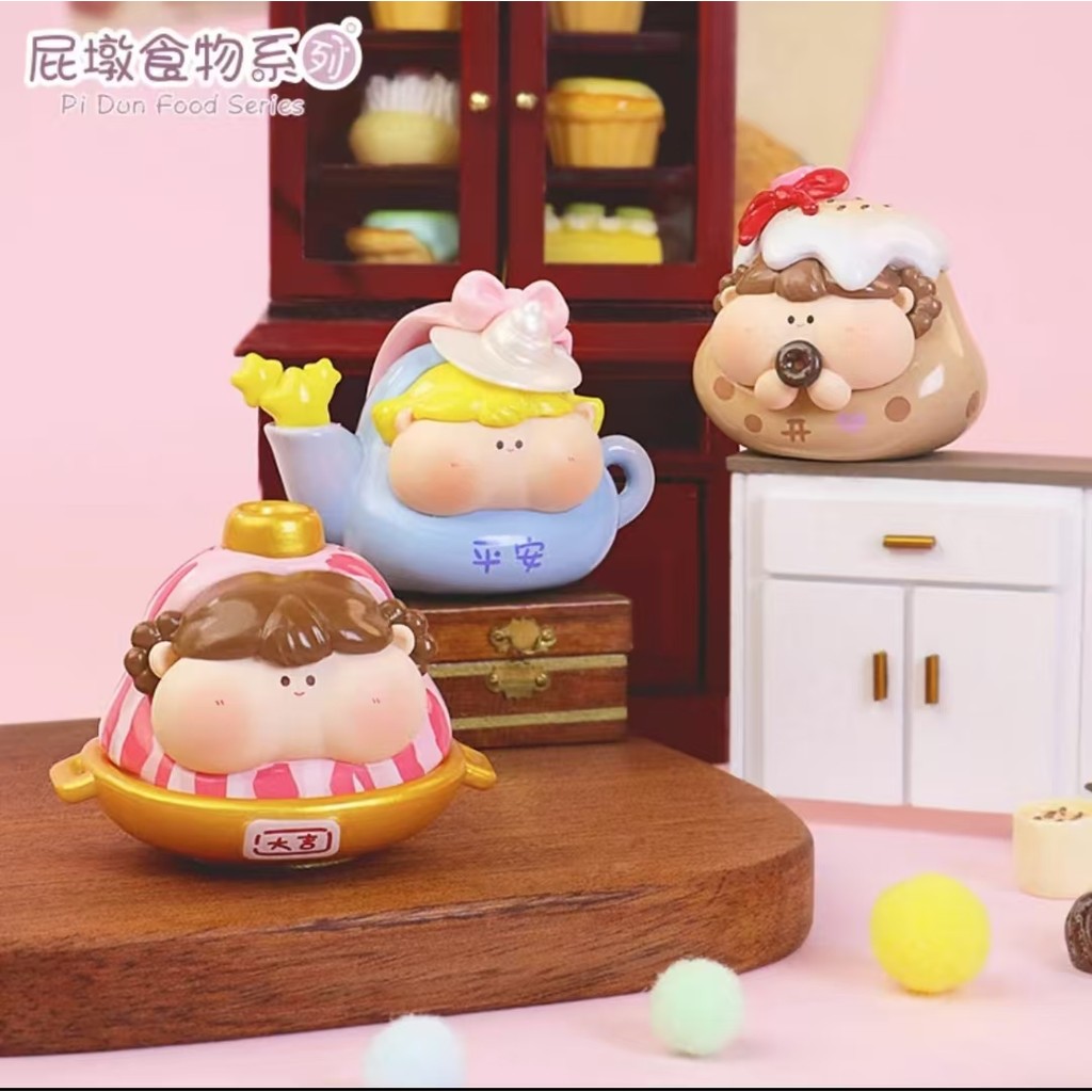 Pi Dun Food Series มินิฟิกเกอร์ Pvc 4.5cn พร้อมหมายเลข12 ชิ้น