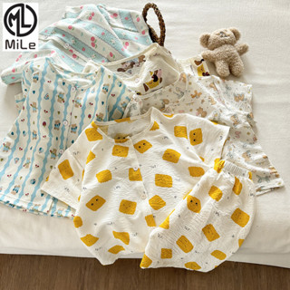 [ML] 80-150 ซม.เด็กฤดูร้อน Homewear สูทสาวการ์ตูน Cloud
