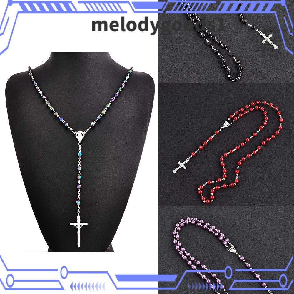 MELODYGOODS1 สร้อยคอข้ามเครื่องประดับ Charm ขายร้อนลูกประคําลูกปัดโซ่