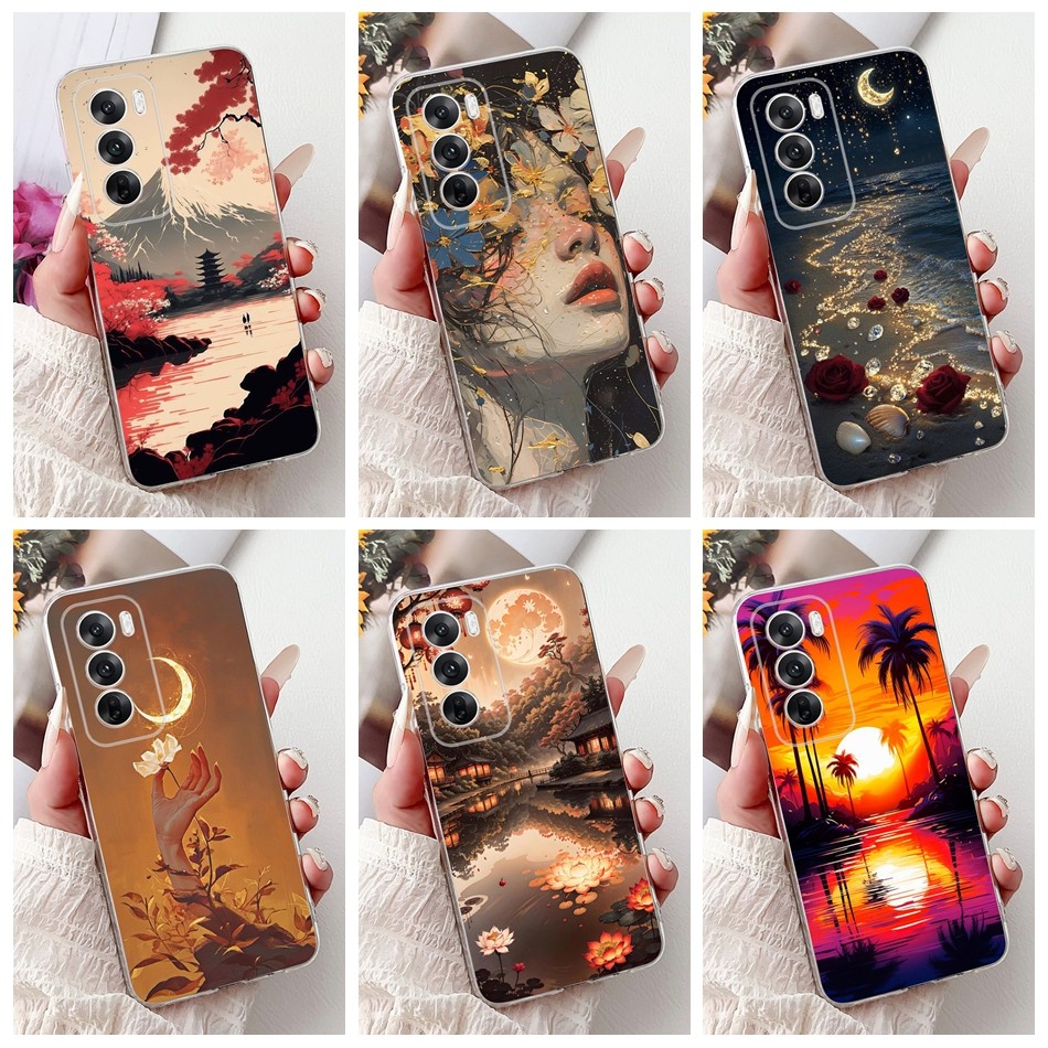 2025 ใหม่สําหรับ OPPO Reno12 13 11 10 Pro Plus 5G 4G Reno 13F 12F 11F ความงามความงามภาพวาดซิลิโคนนุ่ม TPU กรณี