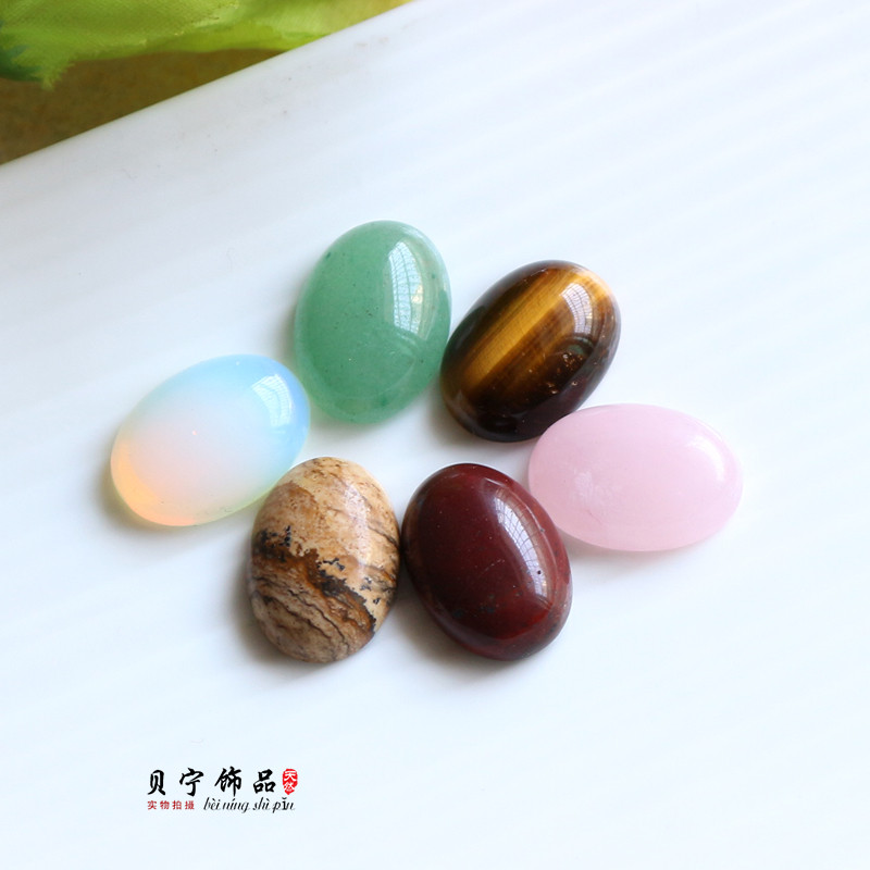 13 * 18 มม. แหวนหินตาเสือธรรมชาติหน้าคริสตัลสีชมพูสีเขียว อาเวนทูรีน ฝังสีแดงรูปไข่ ทําเอง อุปกรณ์เสริม