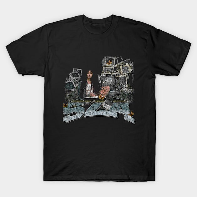เสื้อยืด Vintage Hip Pop Sza Ctrl Vintage T-Shirt แท้ Cotton 100% สีขาว น่ารัก ต้านทานรอยยับ รัดรูป