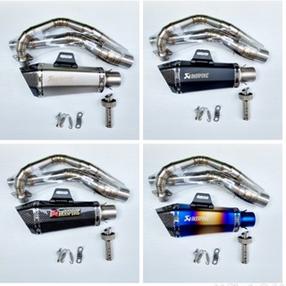 คอท่อ งานแสตนเลส สำหรับ Exciter 150 พร้อมปลายท่อ Akapovic Sh…