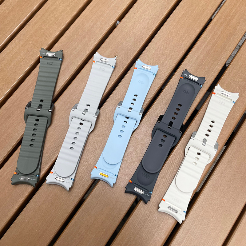 Wave car line สายซิลิโคนสําหรับ Samsung Galaxy Watch FE 7 6 5 4 สายรัดข้อมือสําหรับ Samsung Watch 5 Pro/นาฬิกา 6 4 Classic Original สายรัดข้อมืออุปกรณ์เสริม