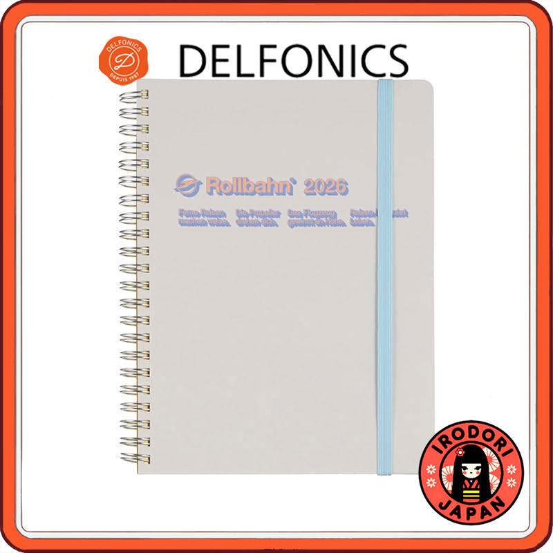 Delphonics 2026 Diary - A5 Rollbahn Monthly Planner (White, Brown, Light Pink) Starting October 2025