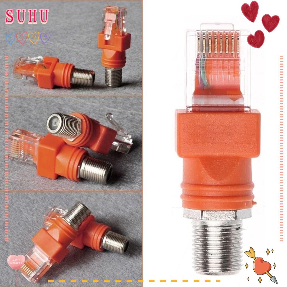 SUHU BNC F-Type Connector, Coupler ขั้วต่อสายไฟ Coaxial Barrel Coupler อะแดปเตอร์ RJ45 ถึง RF Connec