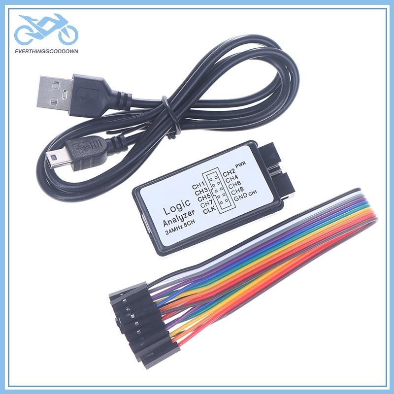 EVER Logic Analyzer 24MHz USB Logic Analyzer ชุดอุปกรณ์ Mini Digital Pocket ขนาด 8 ช่องหน่วยความจําอ